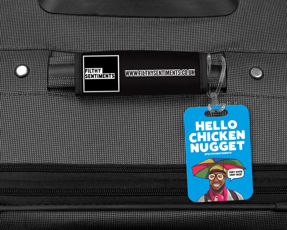 Suitcase Luggage Tag Hello Chicken Nugget #1 image